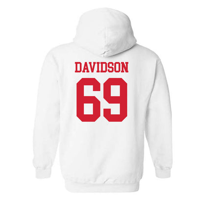 Nebraska - NCAA Football : Landen Davidson - Generic Shersey Hooded Sweatshirt-1