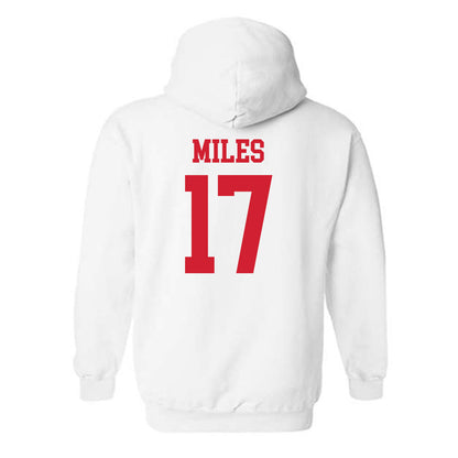 Nebraska - NCAA Women's Basketball : Ava Miles - Generic Shersey Hooded Sweatshirt-1