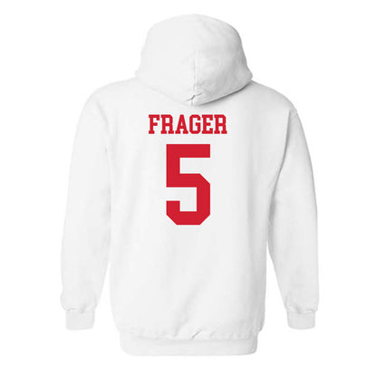 Nebraska - NCAA Men's Basketball : Braden Frager - Generic Shersey Hooded Sweatshirt-1