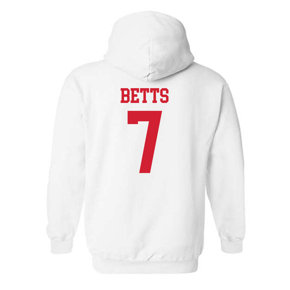Nebraska - NCAA Men's Basketball : Kadyn Betts - Generic Shersey Hooded Sweatshirt-1