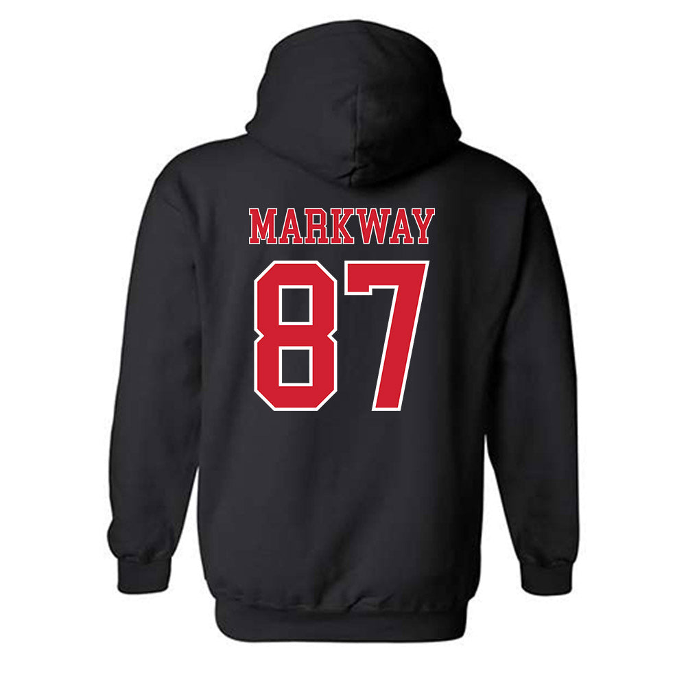 Nebraska - NCAA Football : Mac Markway - Generic Shersey Hooded Sweatshirt-1