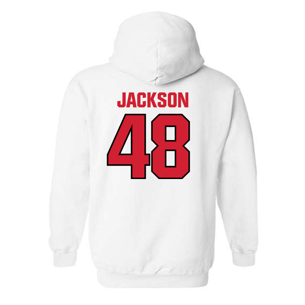NC State - NCAA Football : Hunter Jackson - Classic Shersey Hooded Sweatshirt-1
