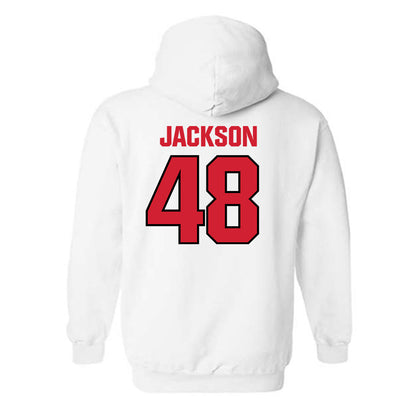 NC State - NCAA Football : Hunter Jackson - Classic Shersey Hooded Sweatshirt-1