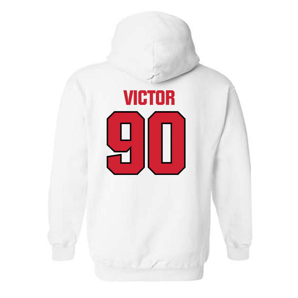 NC State - NCAA Football : Josiah Victor - Classic Shersey Hooded Sweatshirt-1