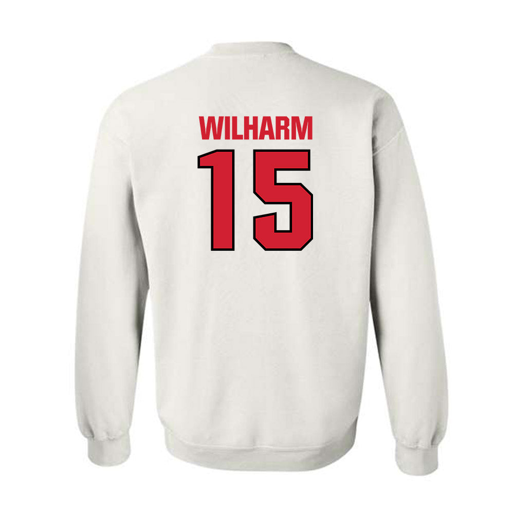 NC State - NCAA Football : Hudson Wilharm - Classic Shersey Crewneck Sweatshirt-1