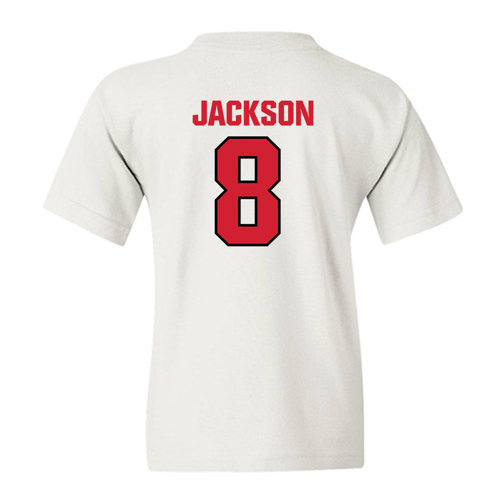 NC State - NCAA Football : Keenan Jackson - Classic Shersey Youth T-Shirt-1