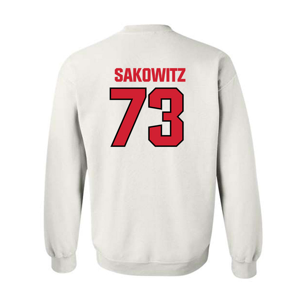 NC State - NCAA Football : Brady Sakowitz - Classic Shersey Crewneck Sweatshirt-1
