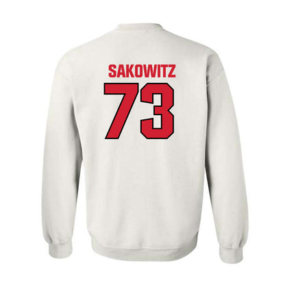 NC State - NCAA Football : Brady Sakowitz - Classic Shersey Crewneck Sweatshirt-1