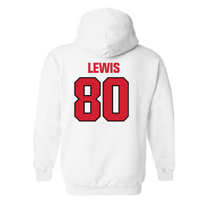 NC State - NCAA Football : Damaad Lewis - Classic Shersey Hooded Sweatshirt-1