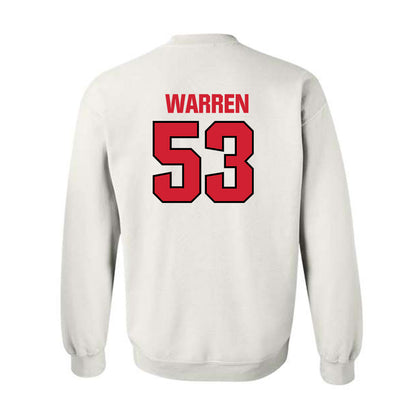 NC State - NCAA Football : Joshua Warren - Classic Shersey Crewneck Sweatshirt-1