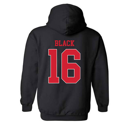 NC State - NCAA Baseball : Collins Black - Sports Shersey Hooded Sweatshirt-1