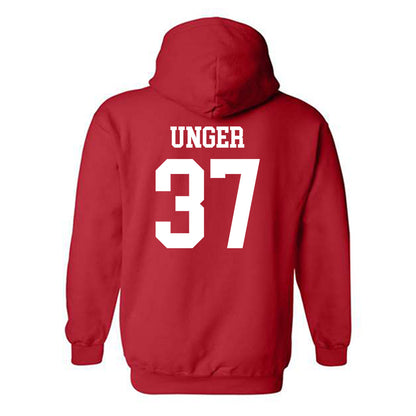 Nebraska - NCAA Baseball : J'Shawn Unger - Sports Shersey Hooded Sweatshirt-1