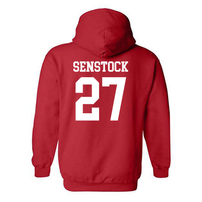 Nebraska - NCAA Baseball : Joey Senstock - Sports Shersey Hooded Sweatshirt-1