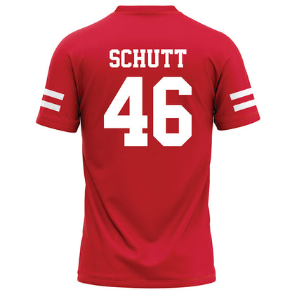 Nebraska - NCAA Football : Connor Schutt - Red Football Jersey-1