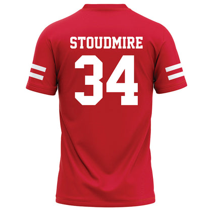 Nebraska - NCAA Football : Owen Stoudmire - Red Football Jersey-1