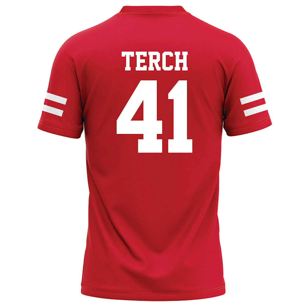 Nebraska - NCAA Football : Tanner Terch - Red Football Jersey-1