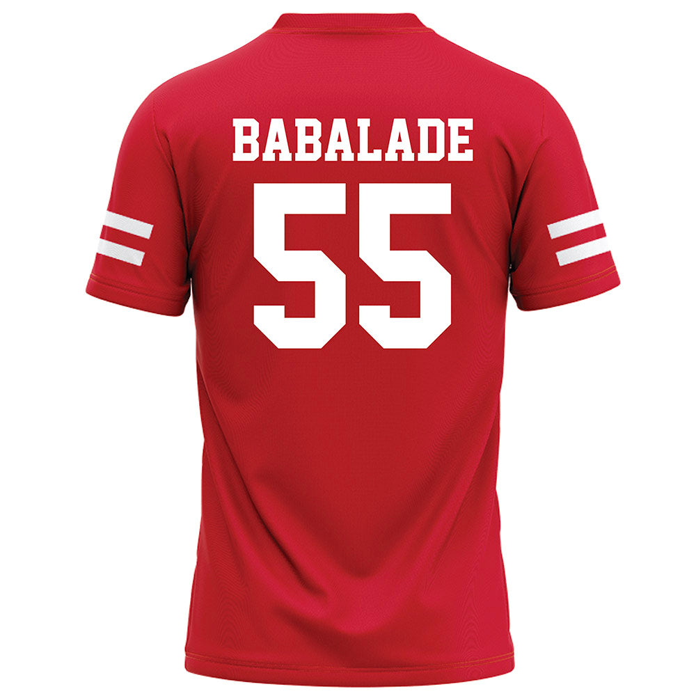 Nebraska - NCAA Football : Tree Babalade - Red Football Jersey-1