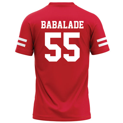 Nebraska - NCAA Football : Tree Babalade - Red Football Jersey-1