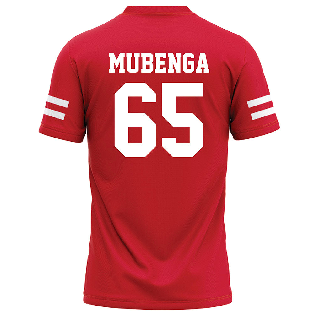 Nebraska - NCAA Football : Paul Mubenga - Red Football Jersey-1