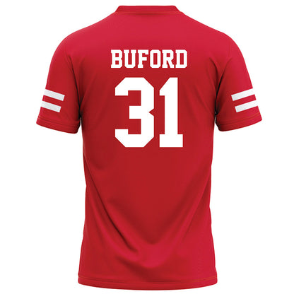 Nebraska - NCAA Football : Mario Buford - Red Football Jersey-1