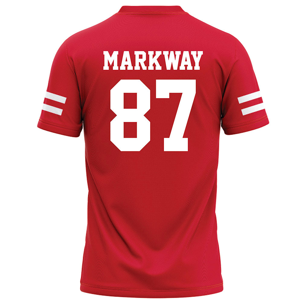 Nebraska - NCAA Football : Mac Markway - Red Football Jersey-1