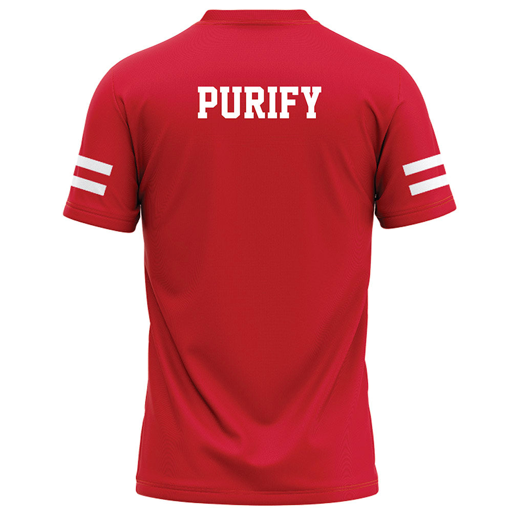 Nebraska - NCAA Football : Maurice Purify - Red Football Jersey-1