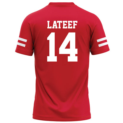 Nebraska - NCAA Football : TJ Lateef - Red Football Jersey-1