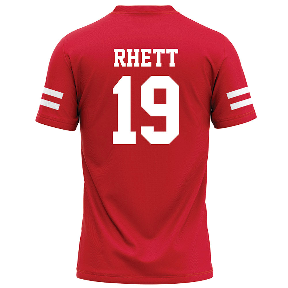 Nebraska - NCAA Football : Justyn Rhett - Red Football Jersey-1