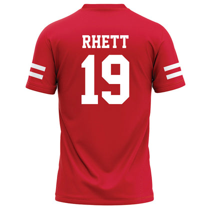 Nebraska - NCAA Football : Justyn Rhett - Red Football Jersey-1