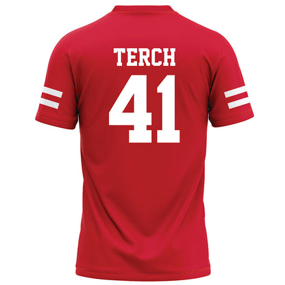 Nebraska - NCAA Football : Tanner Terch - Red Football Jersey-1