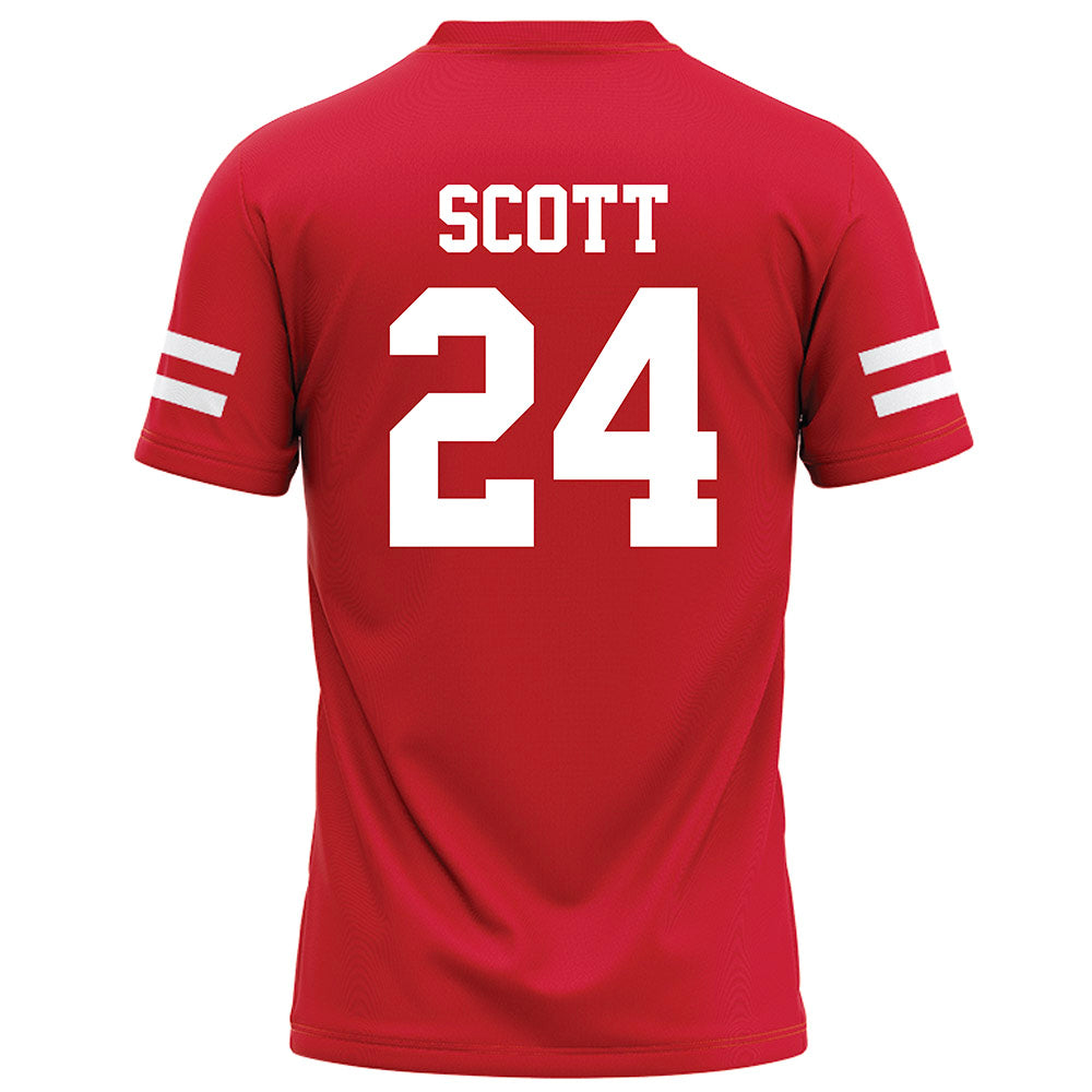 Nebraska - NCAA Football : Nalin Scott - Red Football Jersey-1