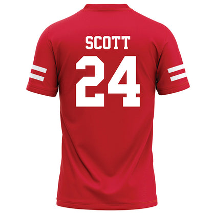 Nebraska - NCAA Football : Nalin Scott - Red Football Jersey-1