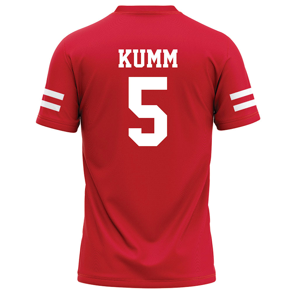 Nebraska - NCAA Football : Taylor Kumm - Red Football Jersey-1