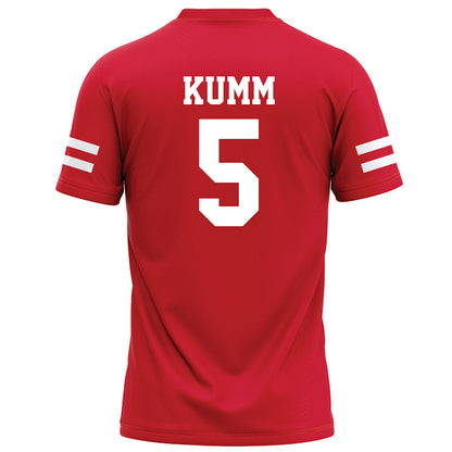 Nebraska - NCAA Football : Taylor Kumm - Red Football Jersey-1