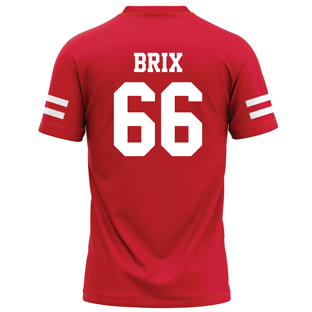 Nebraska - NCAA Football : Grant Brix - Red Football Jersey-1
