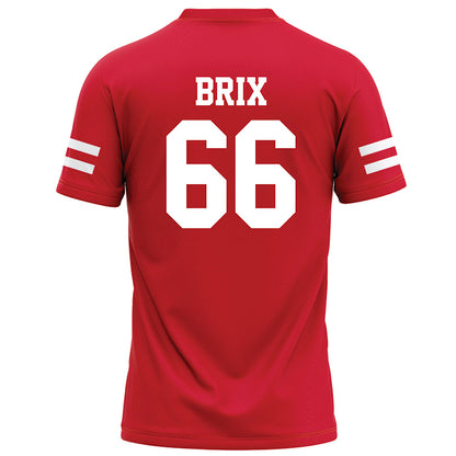 Nebraska - NCAA Football : Grant Brix - Red Football Jersey-1