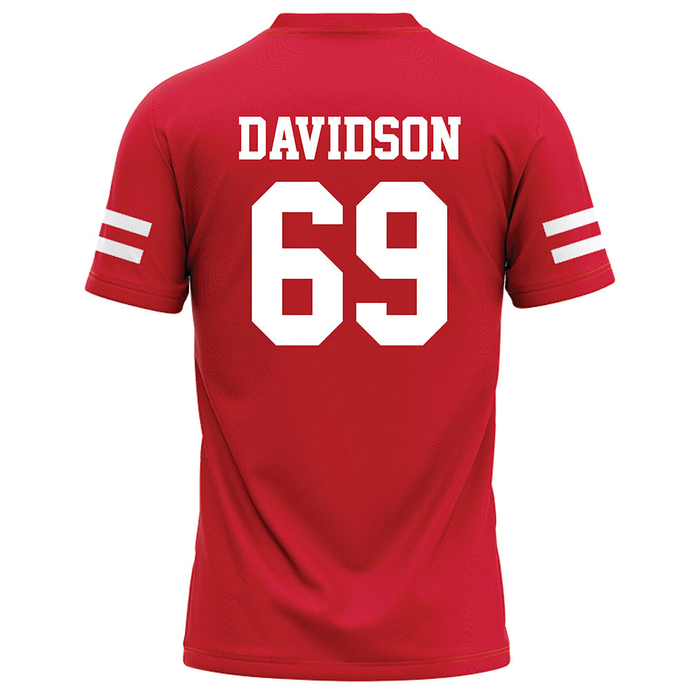 Nebraska - NCAA Football : Landen Davidson - Red Football Jersey-1