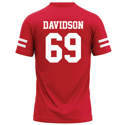Nebraska - NCAA Football : Landen Davidson - Red Football Jersey-1
