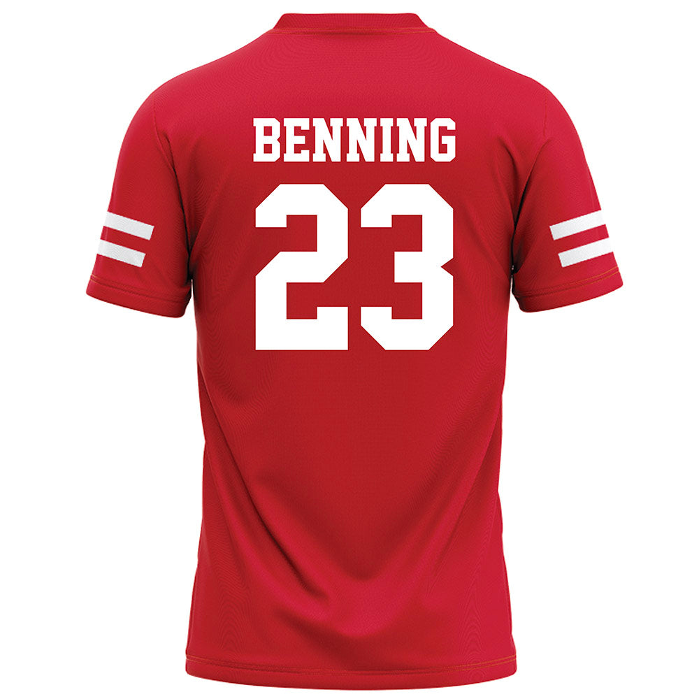 Nebraska - NCAA Football : Caleb Benning - Red Football Jersey-1