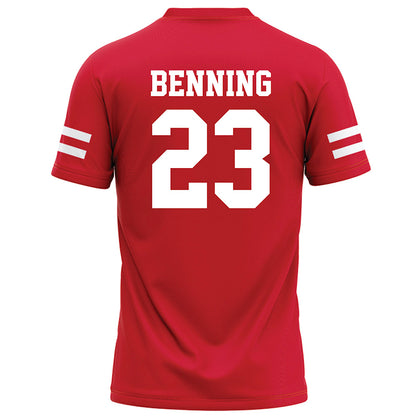 Nebraska - NCAA Football : Caleb Benning - Red Football Jersey-1