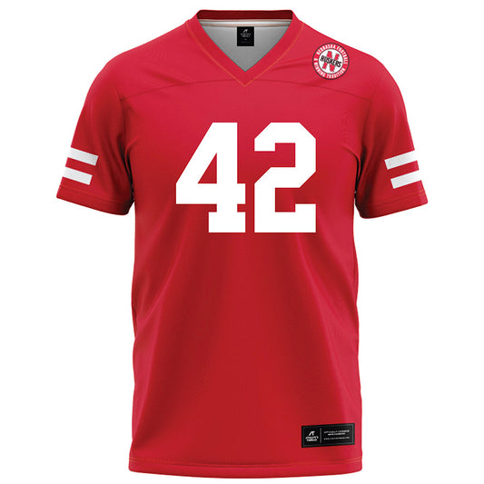 Nebraska - NCAA Football : Derek Wacker - Red Football Jersey-0