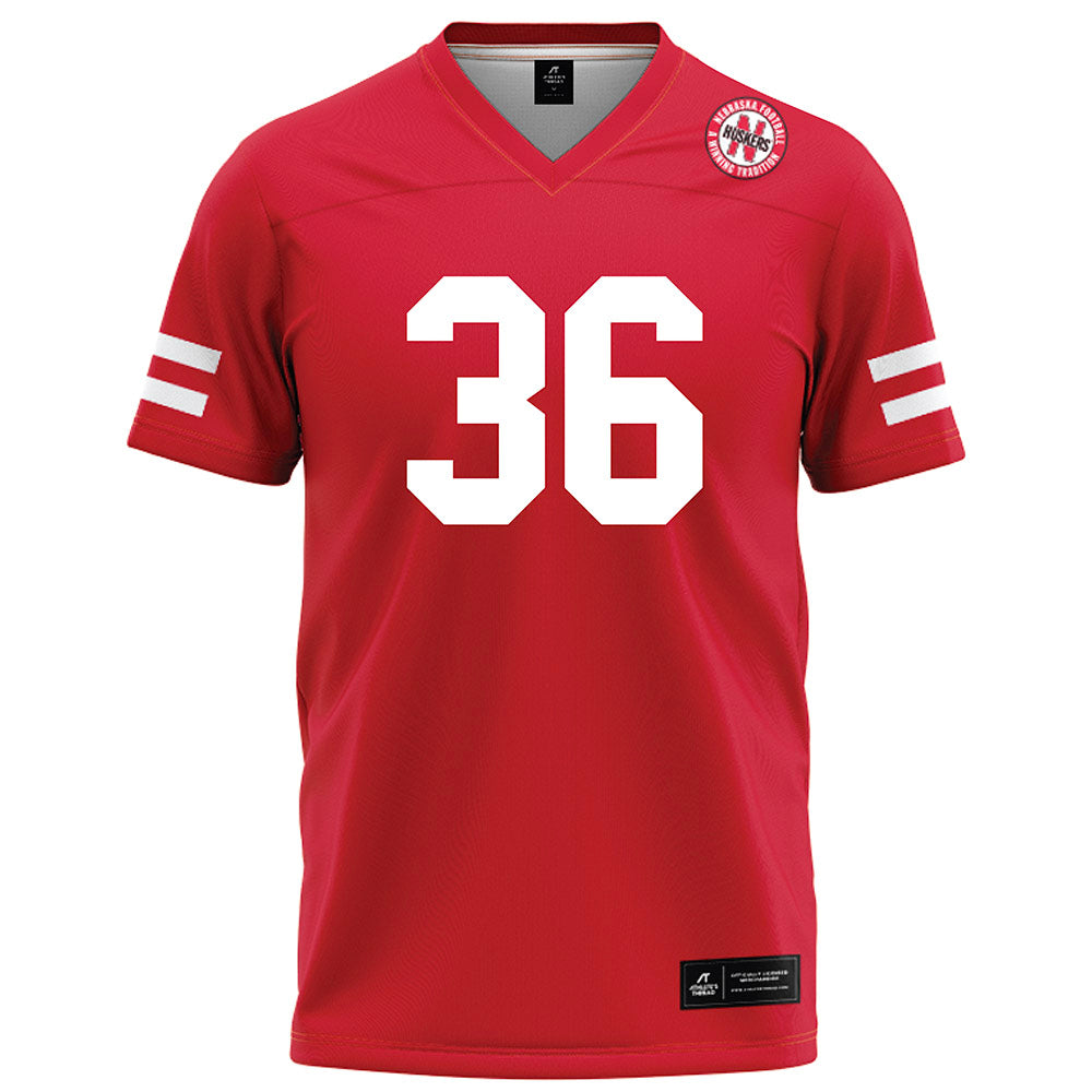 Nebraska - NCAA Football : Rowdy Bauer - Red Football Jersey-0