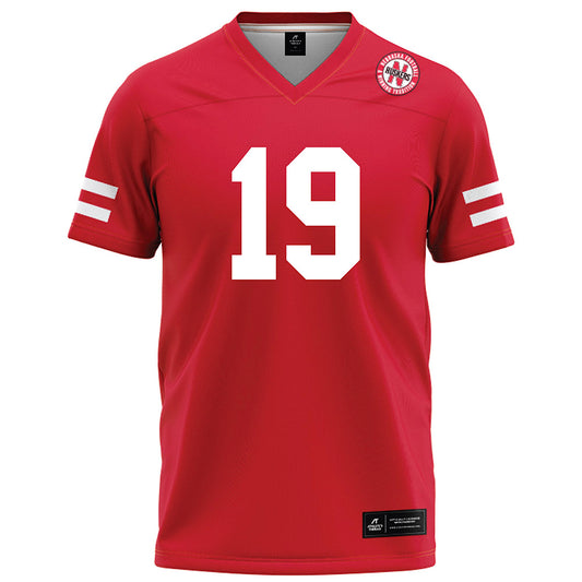 Nebraska - NCAA Football : Justyn Rhett - Red Football Jersey-0
