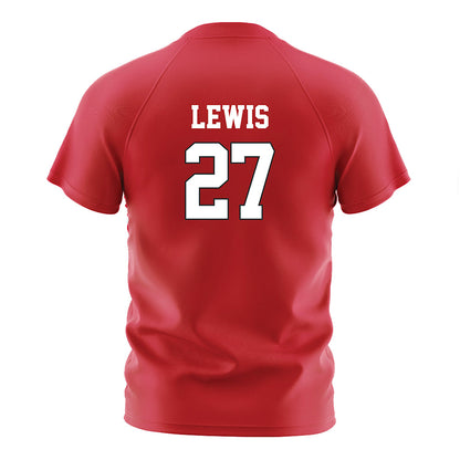 Nebraska - NCAA Women's Soccer : Nathalie Lewis - Red Soccer Jersey-1