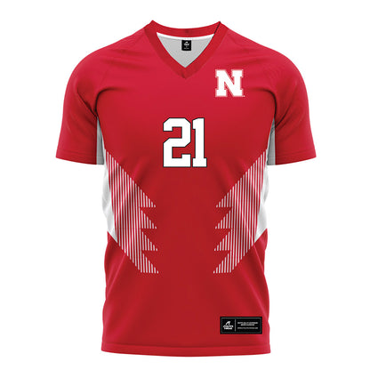 Nebraska - NCAA Women's Soccer : Izzie Kiser - Red Soccer Jersey-0