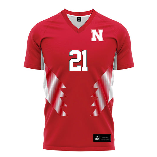 Nebraska - NCAA Women's Soccer : Izzie Kiser - Red Soccer Jersey-0