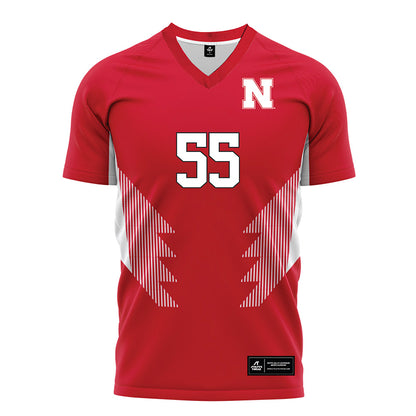 Nebraska - NCAA Women's Soccer : Kate Eggett - Red Soccer Jersey-0