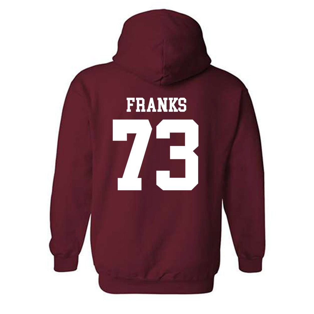 UMass - NCAA Football : Zachary Franks - Generic Shersey Hooded Sweatshirt-1
