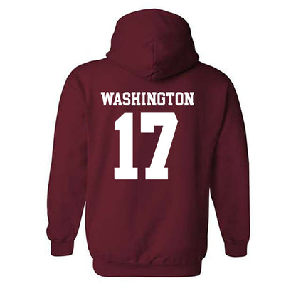 UMass - NCAA Football : Jerry Washington - Generic Shersey Hooded Sweatshirt-1