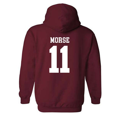 UMass - NCAA Men's Lacrosse : Will Morse - Generic Shersey Hooded Sweatshirt-1